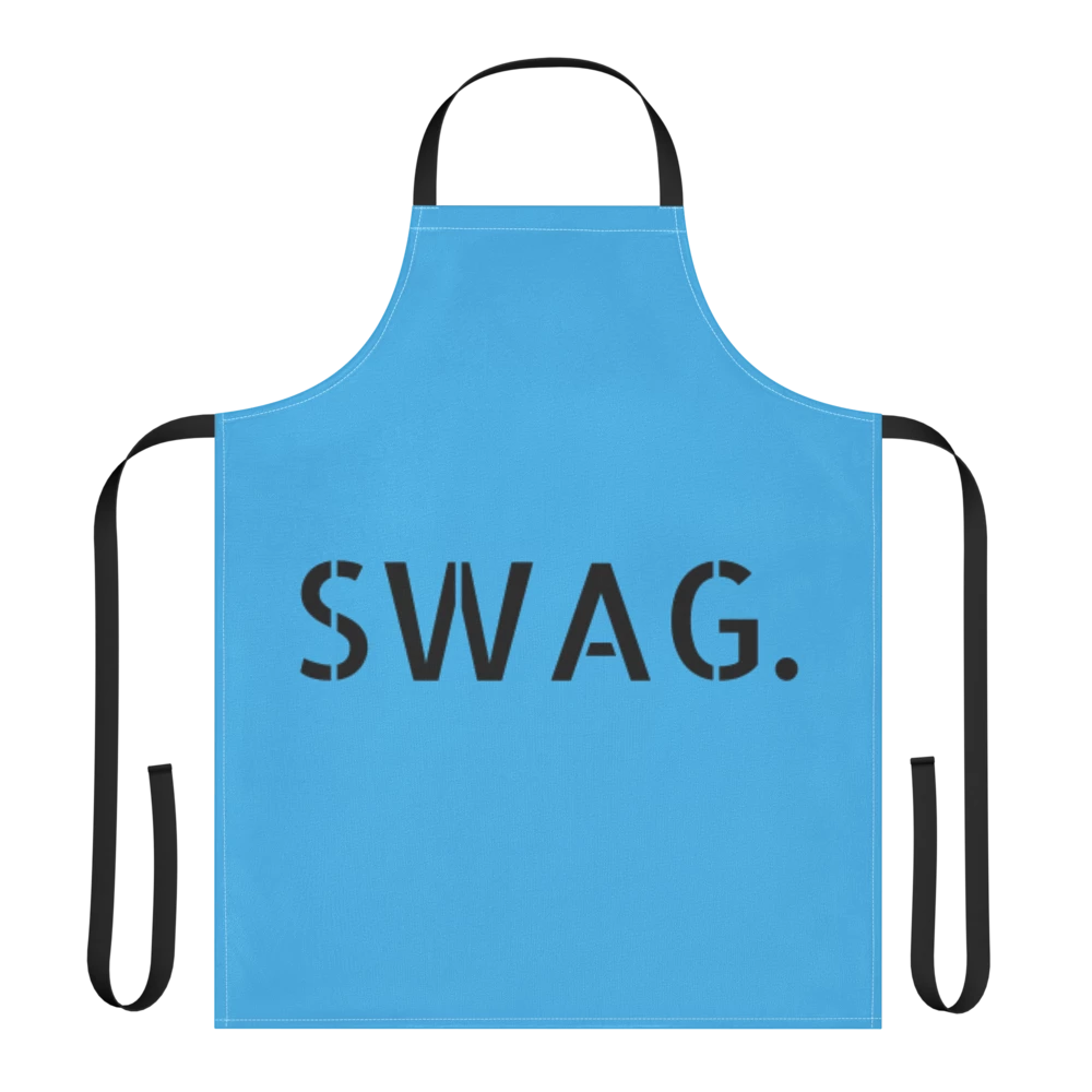 Black & Blue Swag Era Print Strap Apron for Baking/Cooking  and Painters