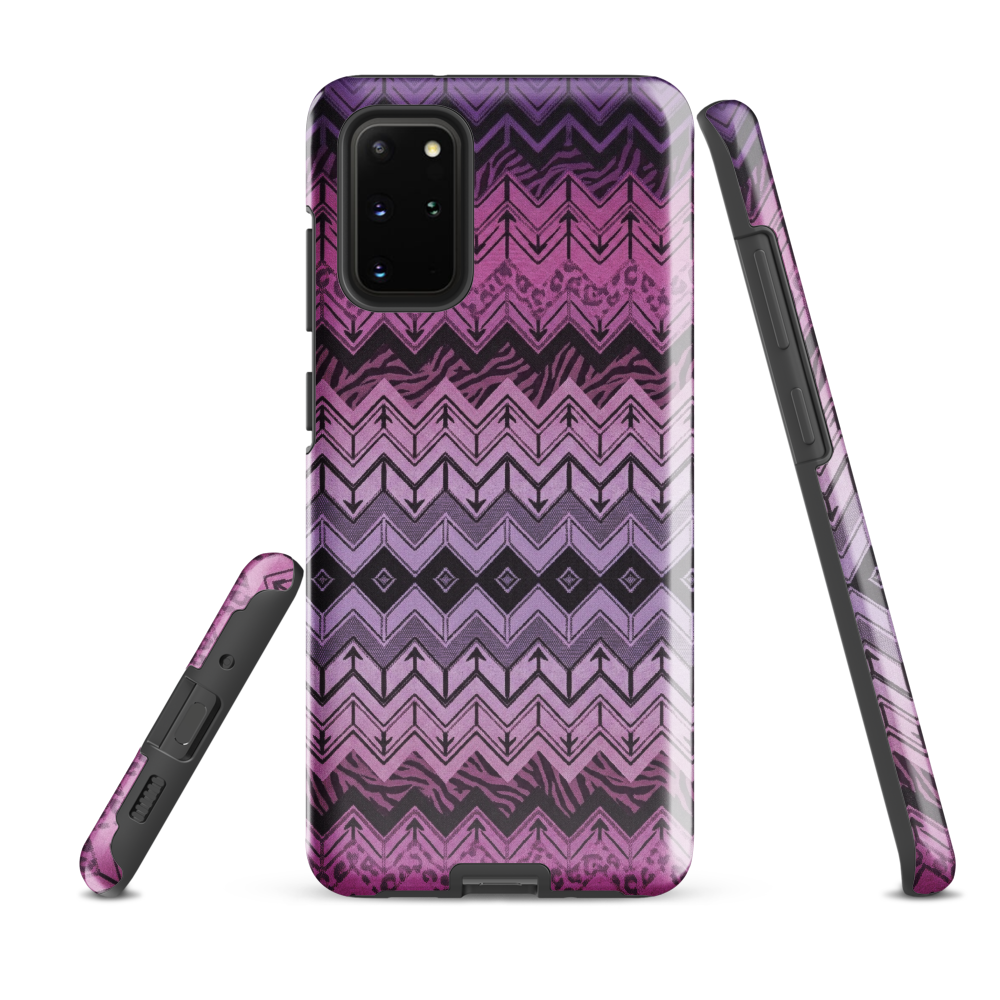 Purple Chevron Zebra & Leopard Print Tough Case for Samsung