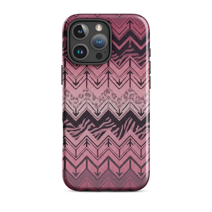 Pink Chevron Zebra & Leopard Print Tough Case for iPhone®