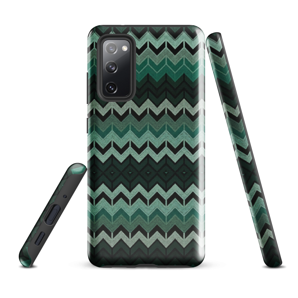 Green Chevron Tough Case for Samsung