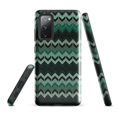 Green Chevron Tough Case for Samsung
