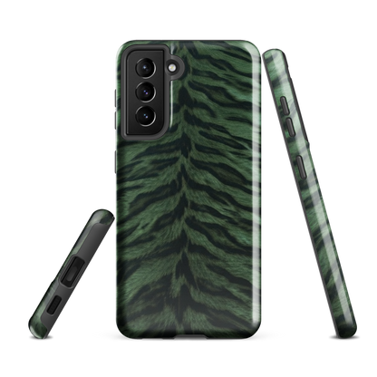 Green Tiger Print Tough Case for Samsung