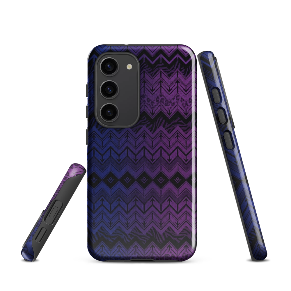 Purple & Blue Chevron Classic Tough Case for Samsung