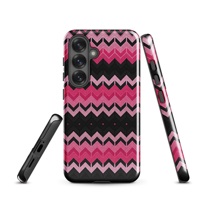 Pink Chevron Print Tough Case for Samsung