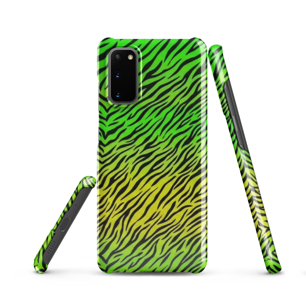 Green & Yellow  Zebra Print Snap Case for Samsung