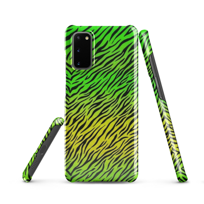 Green & Yellow  Zebra Print Snap Case for Samsung