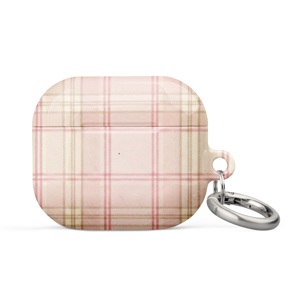 Pink & Cream Plaid Coquette Print Case for AirPods®