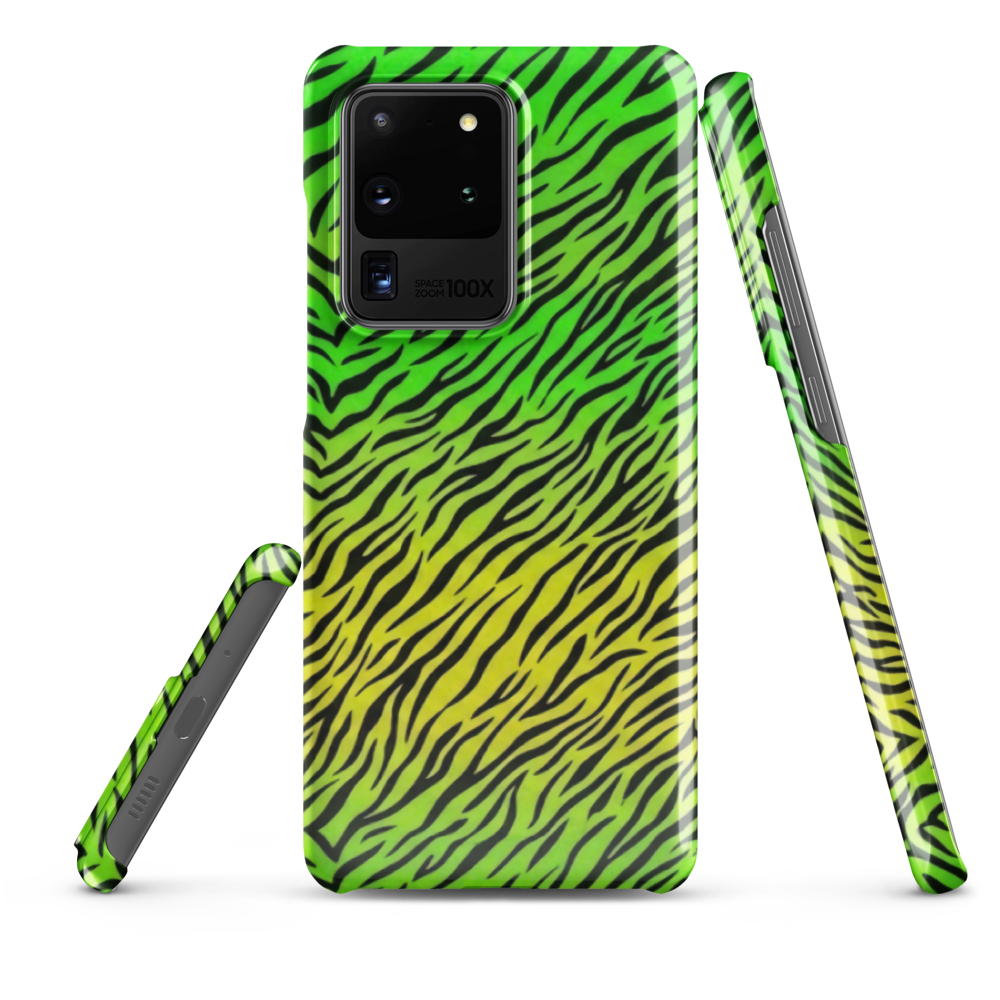 Green & Yellow  Zebra Print Snap Case for Samsung