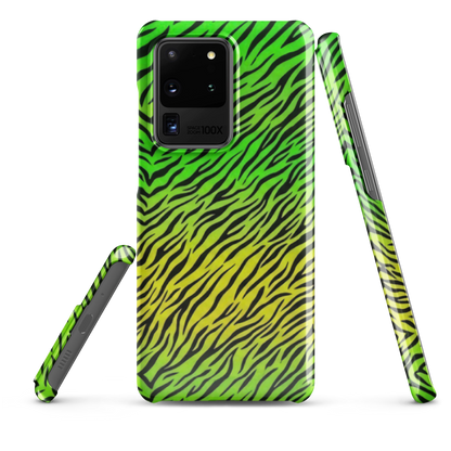 Green & Yellow  Zebra Print Snap Case for Samsung