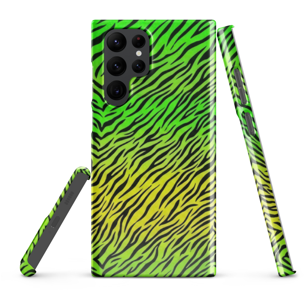Green & Yellow  Zebra Print Snap Case for Samsung