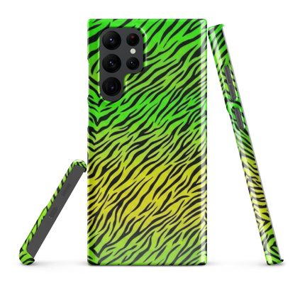 Green & Yellow  Zebra Print Snap Case for Samsung