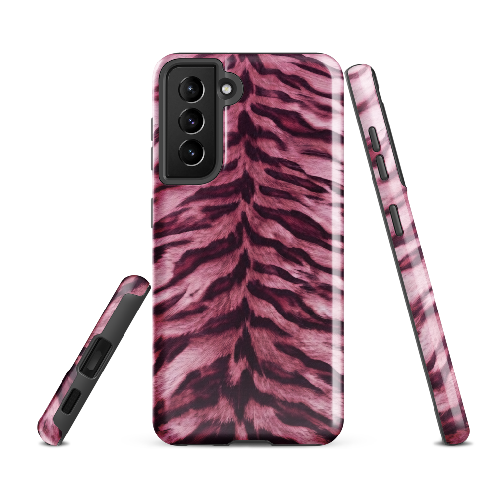Pink Tiger Print Tough Case for Samsung