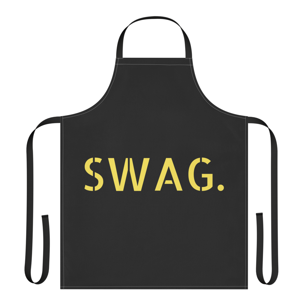 Black & Yellow Swag Era Strap Apron-for Baking/Cooking & Painters