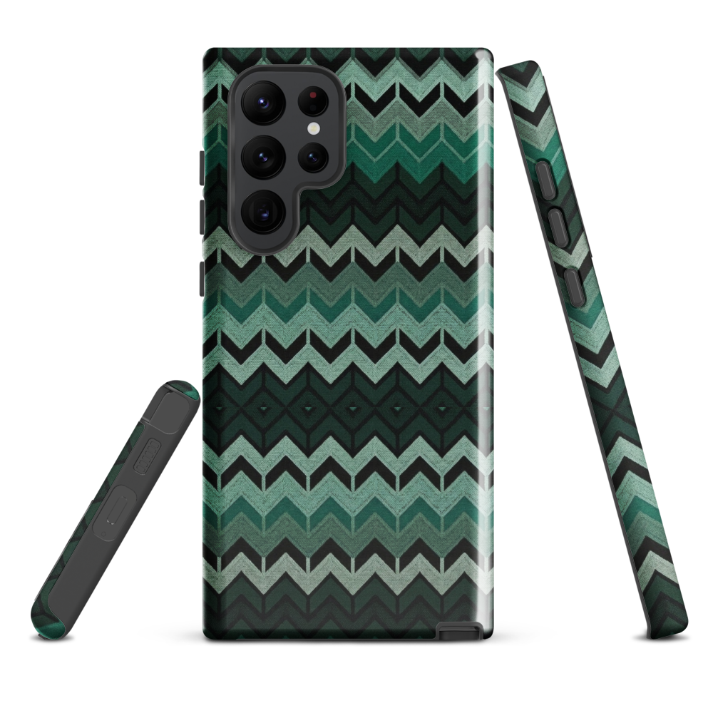 Green Chevron Tough Case for Samsung