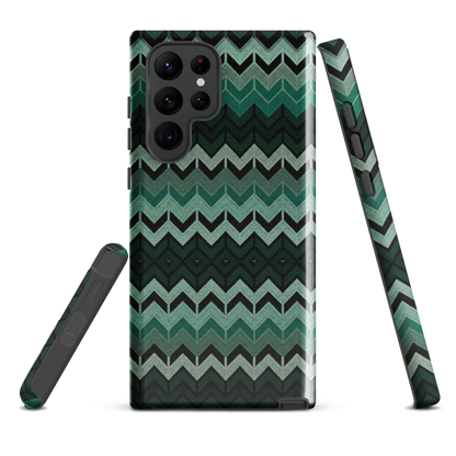 Green Chevron Tough Case for Samsung