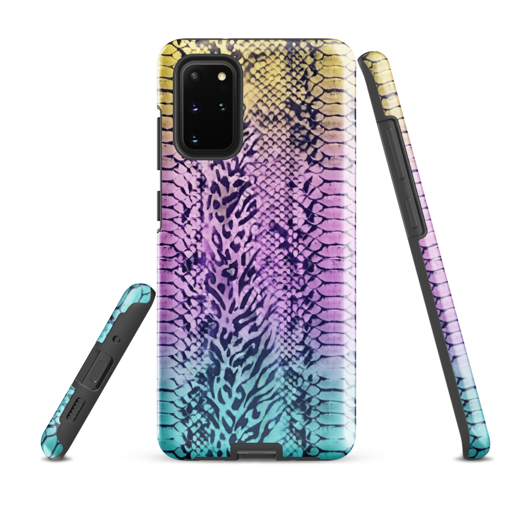 Faded Rainbow Snake Skin Zebra & Leopard Print  Tough Case for Samsung
