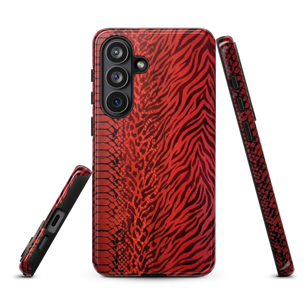 Red Zebra Snake & Leopard Print Tough Case for Samsung
