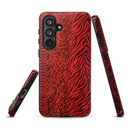 Red Zebra Snake & Leopard Print Tough Case for Samsung