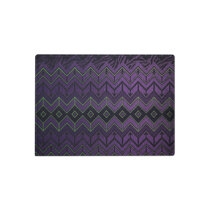Halloween Purple & Green Zebra & Leopard Print Special Edition Chevron Pattern Glass Cutting Board
