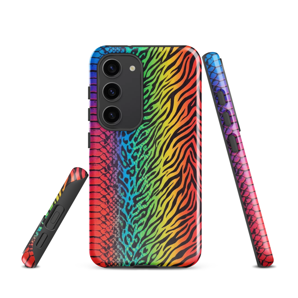 Vibrant Rainbow Snake Skin Zebra & Leopard Print Tough Case for Samsung