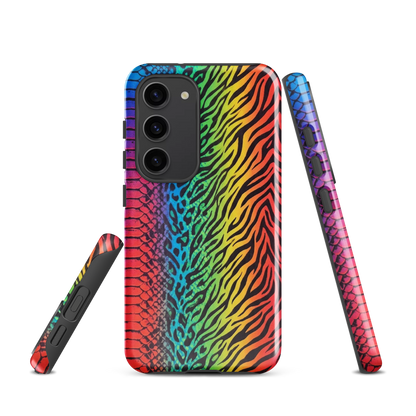 Vibrant Rainbow Snake Skin Zebra & Leopard Print Tough Case for Samsung