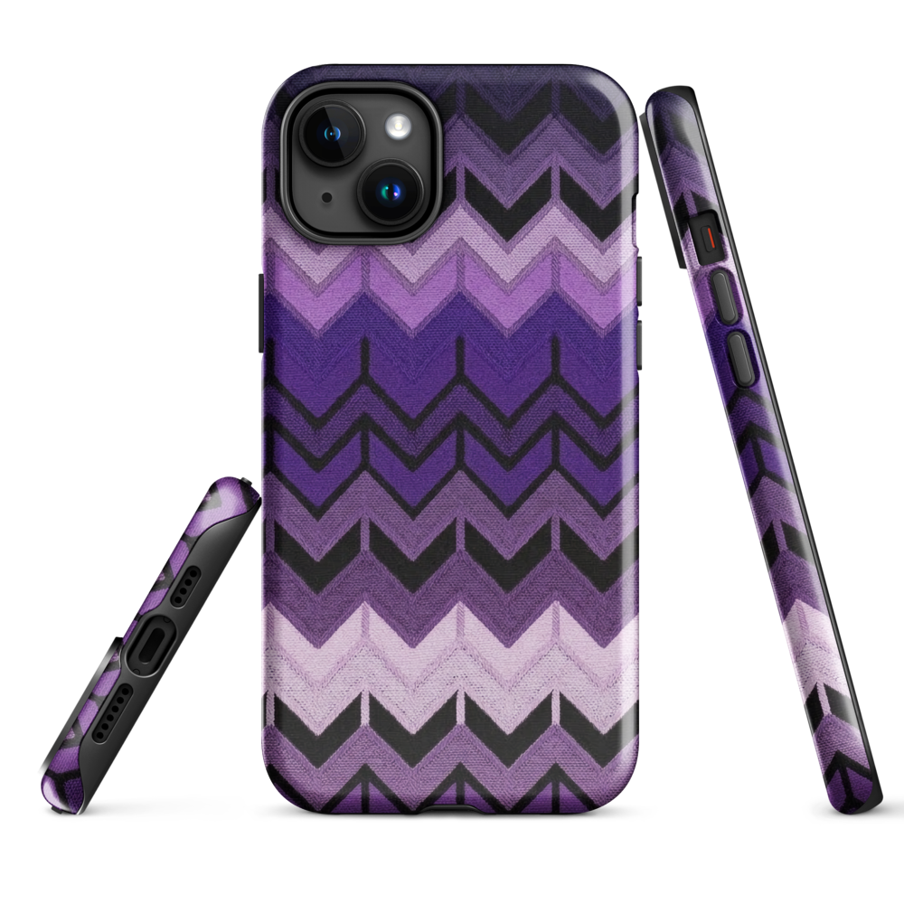 Purple Chevron Tough Case for iPhone®
