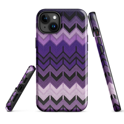 Purple Chevron Tough Case for iPhone®