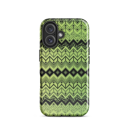 Lime Green Chevron Zebra & Leopard Print Tough Case for iPhone®
