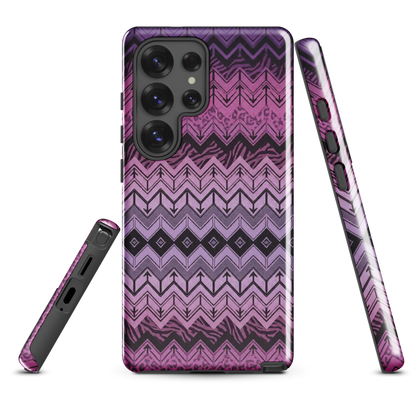Purple Chevron Zebra & Leopard Print Tough Case for Samsung