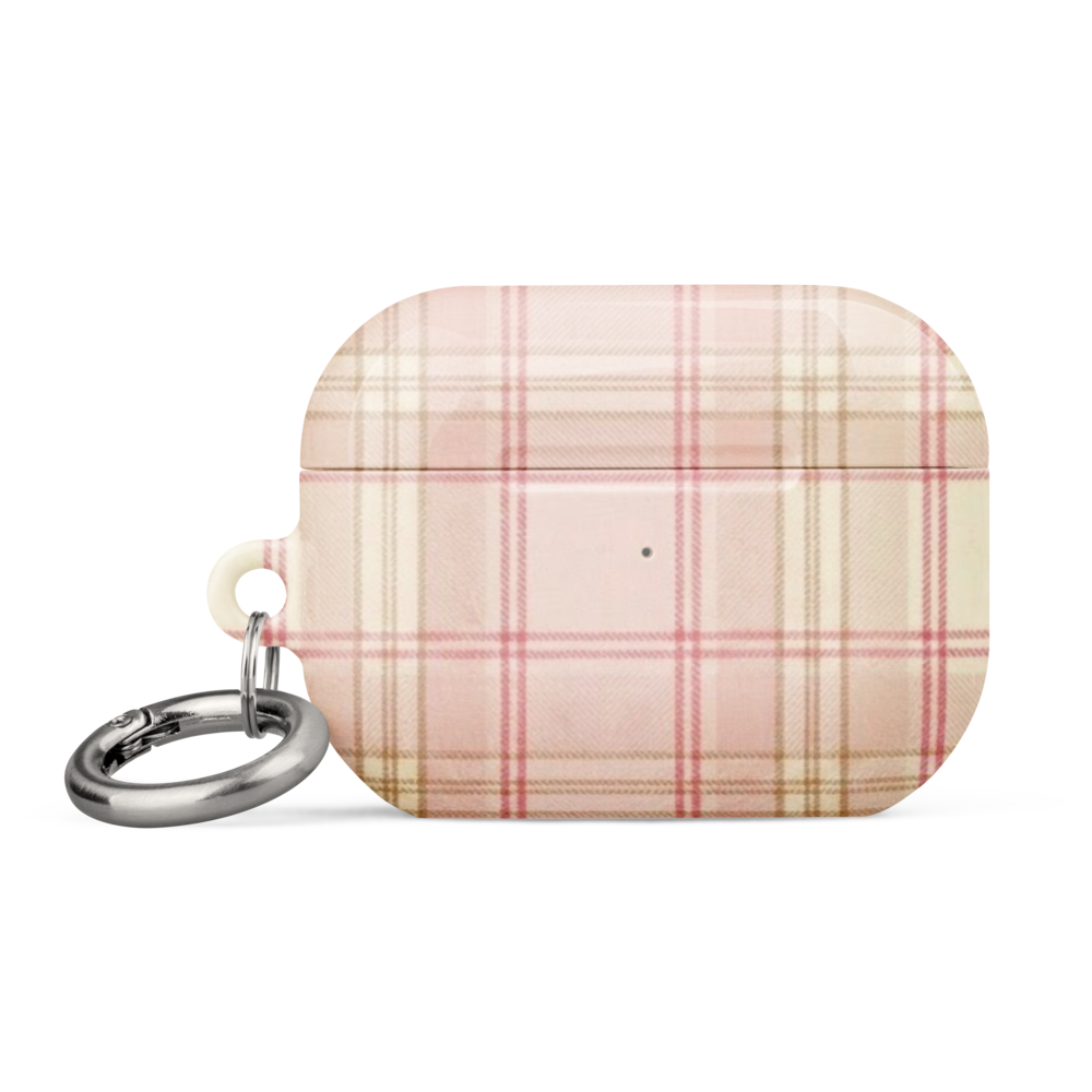 Pink & Cream Plaid Coquette Print Case for AirPods®