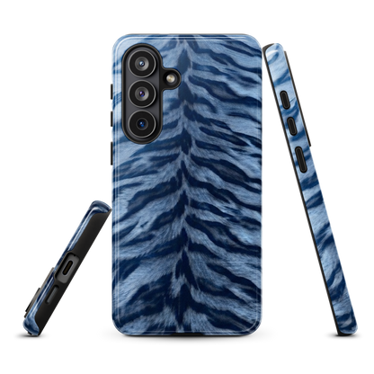 Blue Tiger Print Tough Case for Samsung