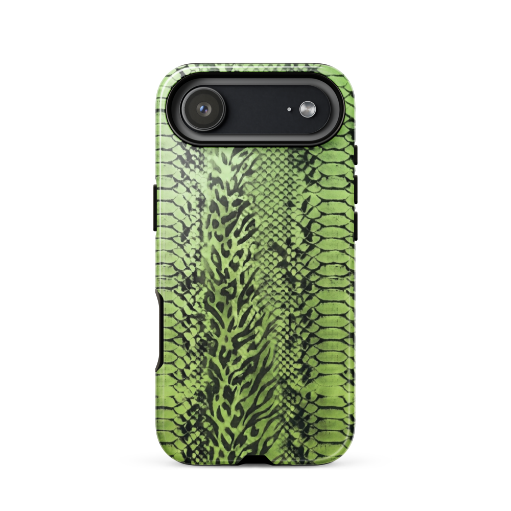 Green Snake Skin & Leopard Print Tough Case for iPhone®