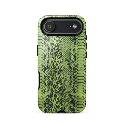 Green Snake Skin & Leopard Print Tough Case for iPhone®