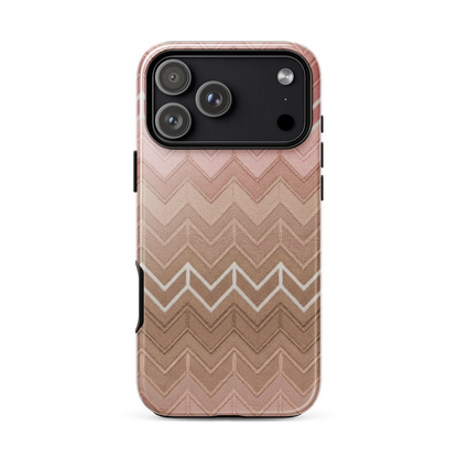 Pink & Muaves Chevron Pattern Tough Case for iPhone®