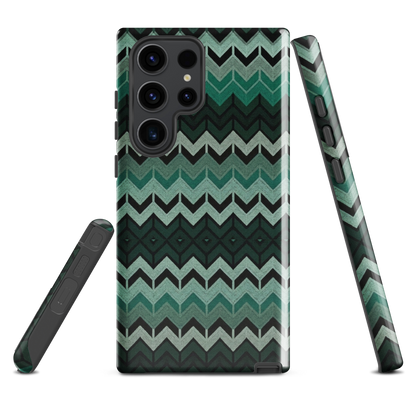 Green Chevron Tough Case for Samsung