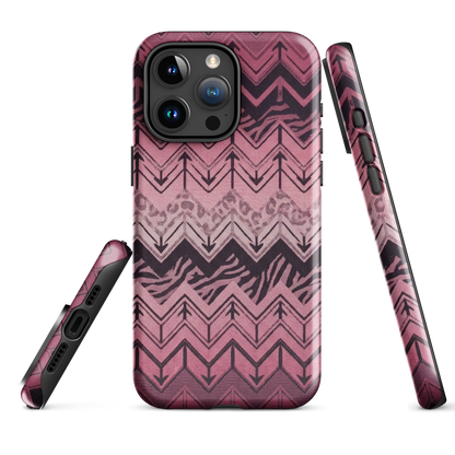Pink Chevron Zebra & Leopard Print Tough Case for iPhone®
