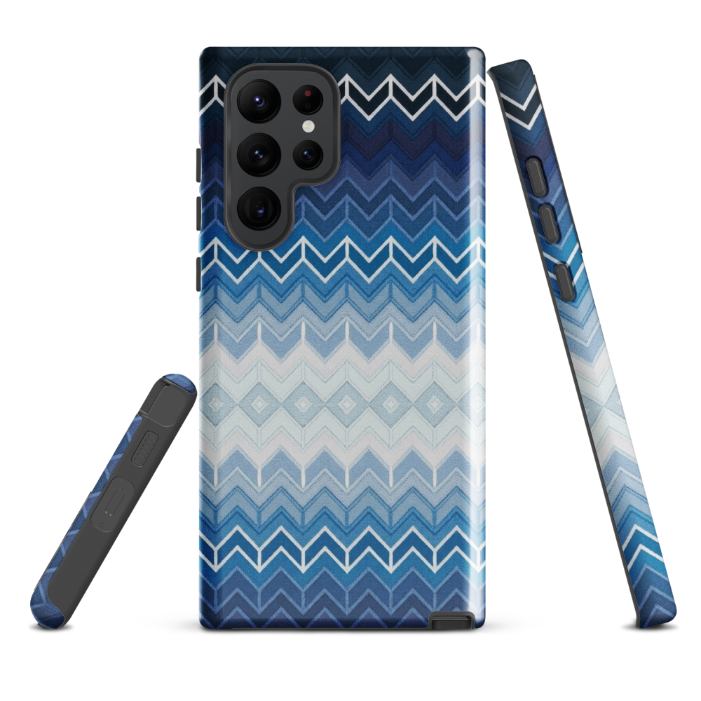 Blue Chevron Tough Case for Samsung