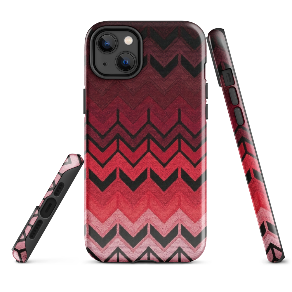 Red Chevron Tough Case for iPhone®