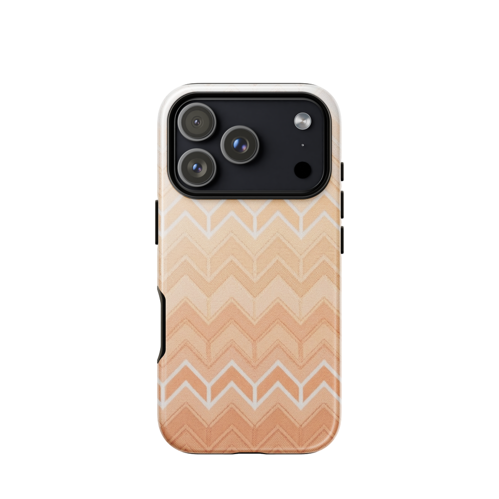 Coastal Orange Chevron Pattern Tough Case for iPhone®