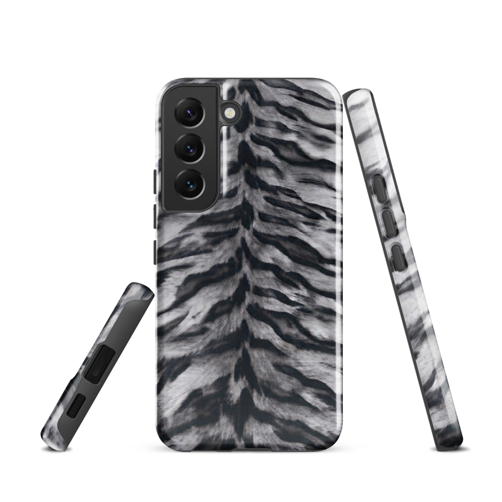 Gray Tiger Print Tough Case for Samsung