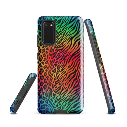 Rainbow Leopard & Zebra print Tough Case for Samsung