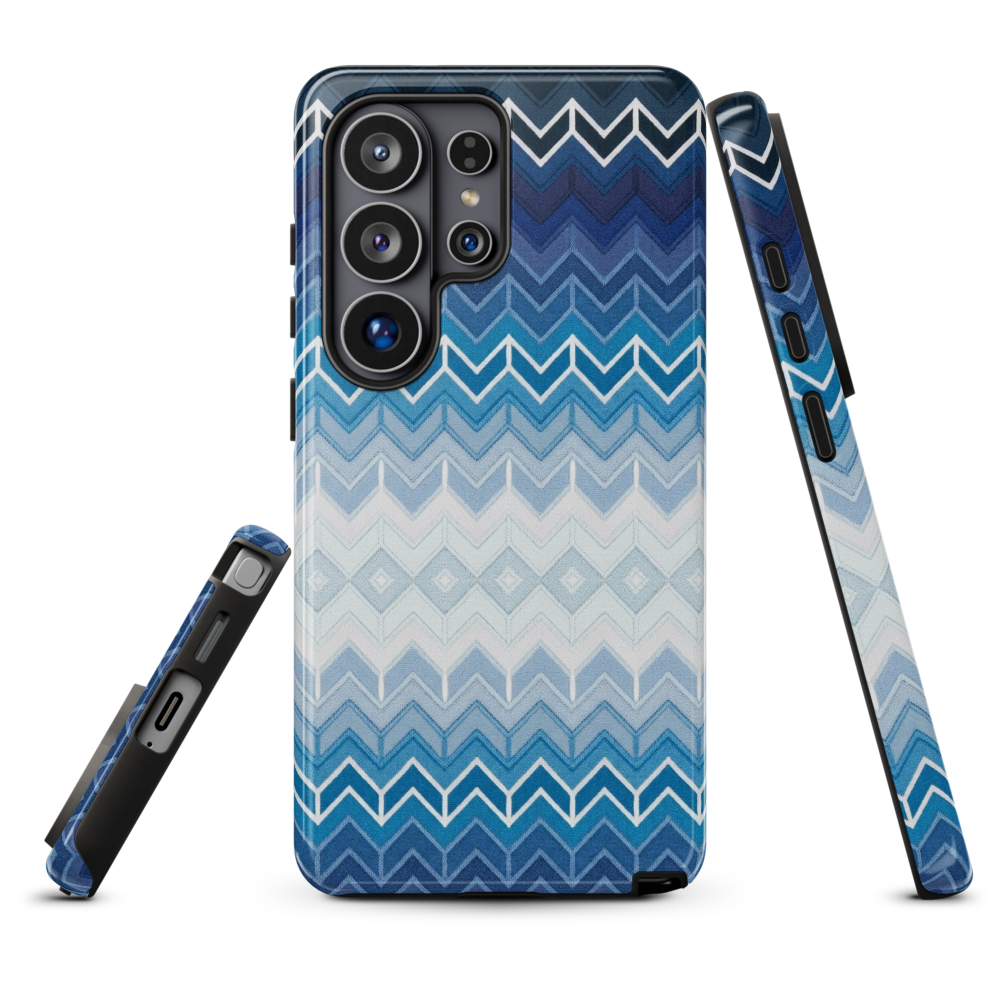 Blue Chevron Tough Case for Samsung