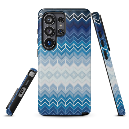 Blue Chevron Tough Case for Samsung