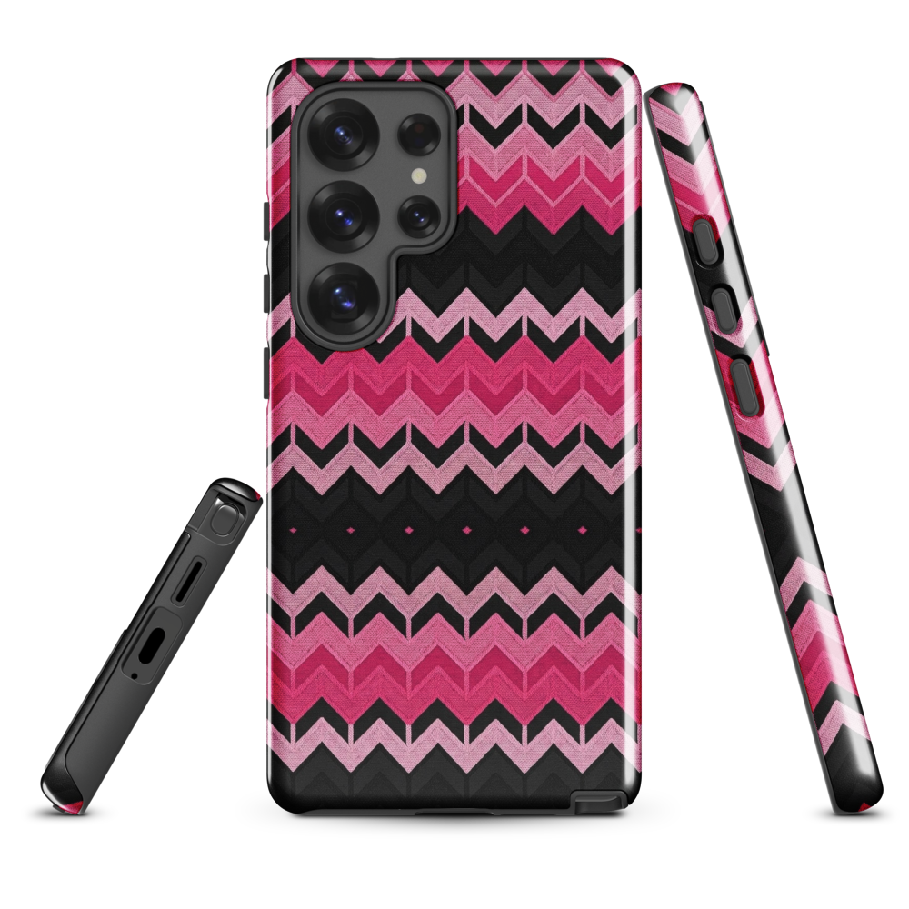 Pink Chevron Print Tough Case for Samsung