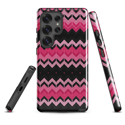 Pink Chevron Print Tough Case for Samsung