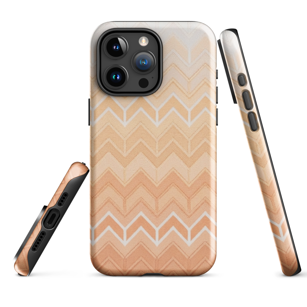Coastal Orange Chevron Pattern Tough Case for iPhone®