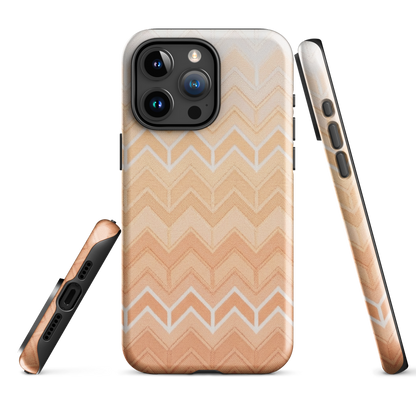 Coastal Orange Chevron Pattern Tough Case for iPhone®