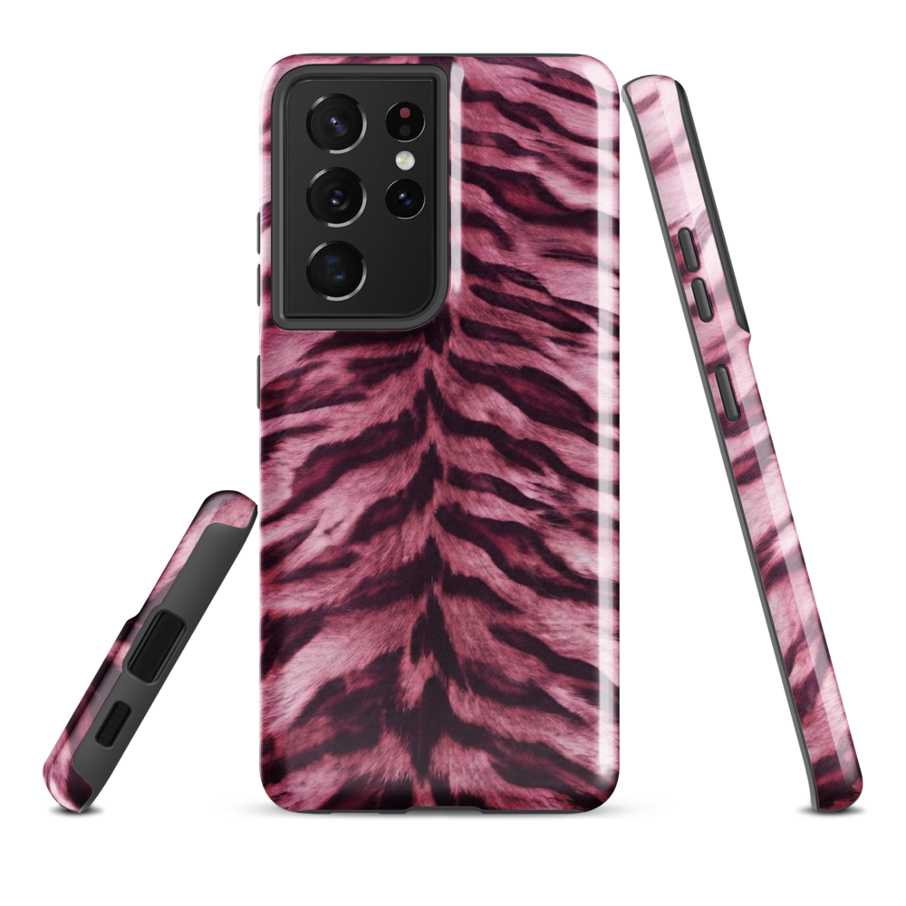 Pink Tiger Print Tough Case for Samsung