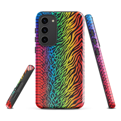 Vibrant Rainbow Snake Skin Zebra & Leopard Print Tough Case for Samsung