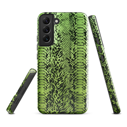 Green Snake Skin & Leopard Print Tough Case for Samsung